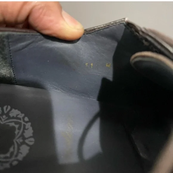 Massimo Dutti Brown Pebble Leather Dress Shoes - Sz 11.5 - Picture 7 of 15